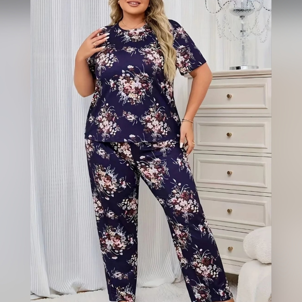 Floral Print Pajama Set